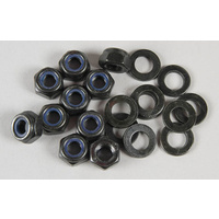 FG 06112 M6 Nyloc Nuts with Flat Washer, 10pcs.