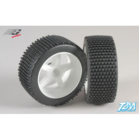 FG 06407/04 Mini Pin S OR Tyres Mounted White Spoke Rims, 2pce.