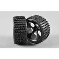 FG 60209/06 Off-Road Buggy Tyres S Wide Glued, Black, 2pcs.