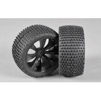 FG 67207/05 TR4 Truggy Pin 185 M / OR Tyres, glued, Black, 2pcs.