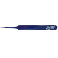 EXCEL 30424 EXCEL 4.5 INCH STRAIGHT POINT TWEEZERS (BLUE)
