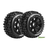 Louise RC B-Pioneer Off-Road Rear Chunky Tyres, Mounted on Rim.
