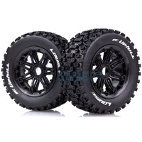 Louise RC SC-Uphill Off-Road Front/Rear Chunky Tyres, Mounted on Rim.
