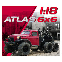 Roc Hobby 1/18 Atlas 6x6 Wheeler RTR, Red.