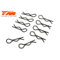 Team Magic R8 Angled Body Clips Black, 10pc.